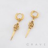 PAIR OF CELESTIAL ORBIT SPIKE PENDANT 316L SURGICAL STEEL EARRING